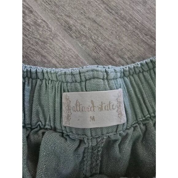 Altar'd State Shorts Linen Blend Beach Shorty Green Size Medium Y2K - Picture 4 of 6